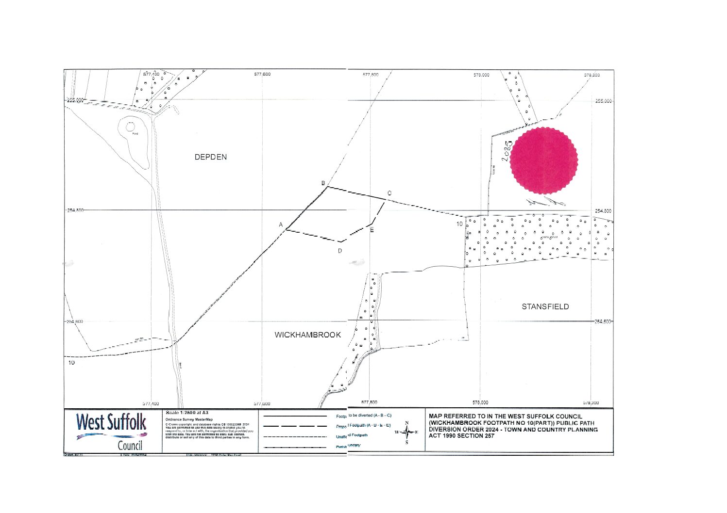 A note from your clerk – Diversion Order for Footpath 10