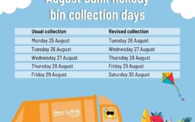 A Note from your clerk –  August bank holiday bin changes