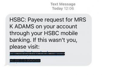 Beware of bogus “bank” text messages