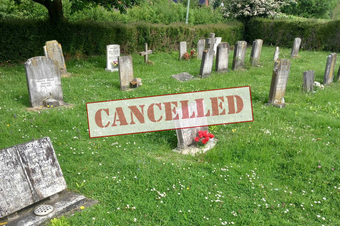 Cemetery tidy cancelled