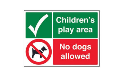 A Note from your clerk – No dogs in the Children’s Play Areas – Please!