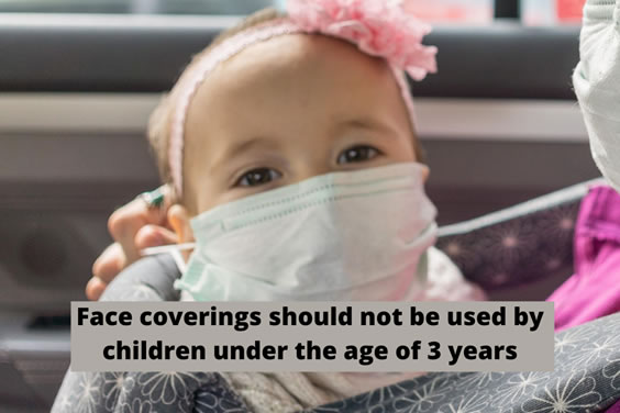 Face Masks children under 3 yrs