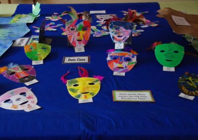 Flower Show - Owls Class art display