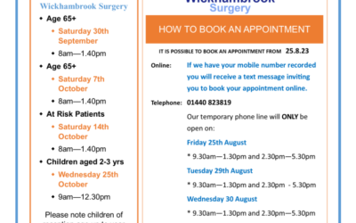 Wickhambrook Surgery Flu Clinics 2023