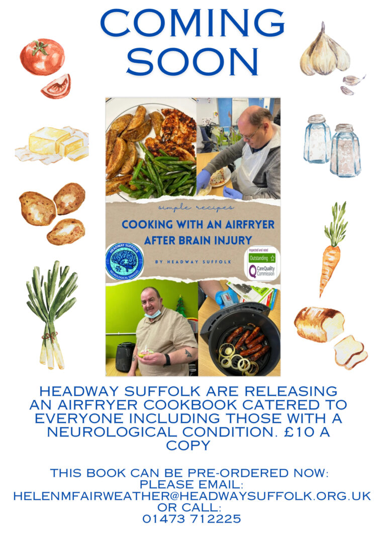 Headway suffolk are releasing a cook book