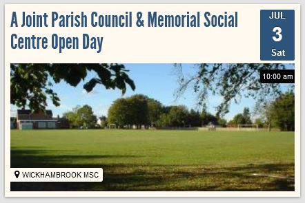 Joint Parish Council and Memorial Social Centre Open Day