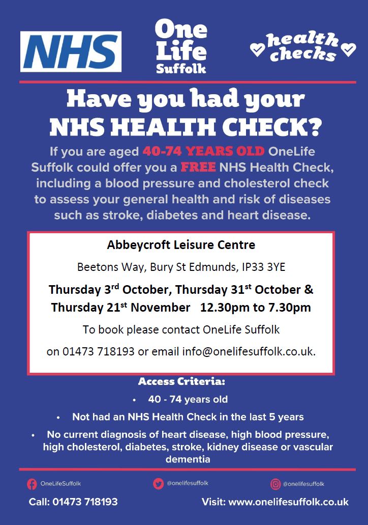 NHS Health Check Poster