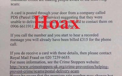 Postal Scam – Hoax!