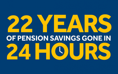 Pension Savings gone in 24 hours