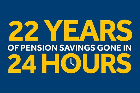 22 years of Pension Savings gone in 24 hours