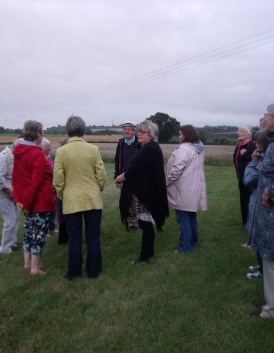 W.I. Philip explains about the woods and landscape around farm