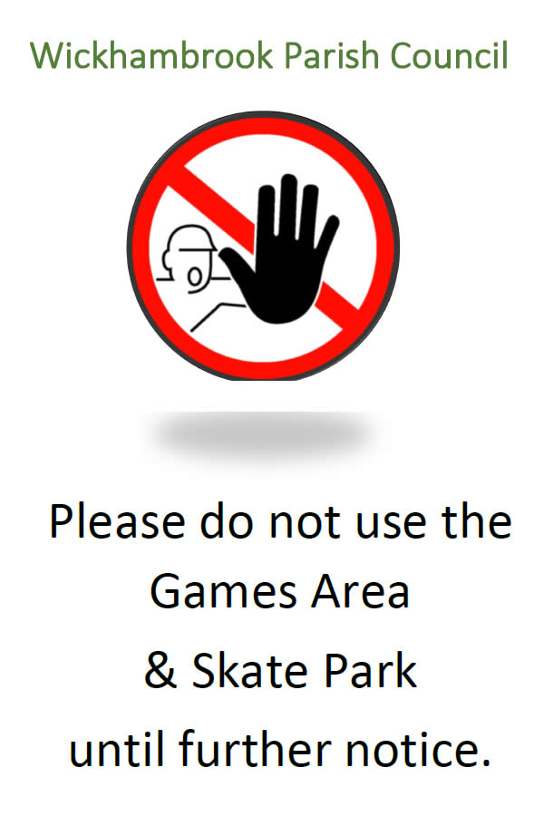 Please do not use the games area and skate park until further notice