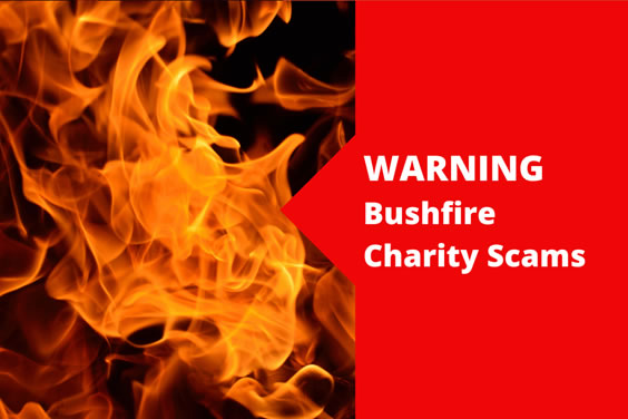 Warning Bushfire Charity Scams